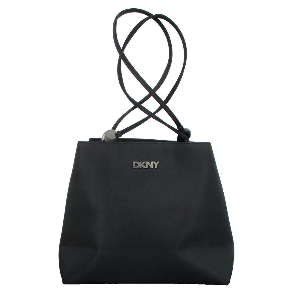 Vintage Y2K Little Black Bag by DKNY Double Strap Nylon